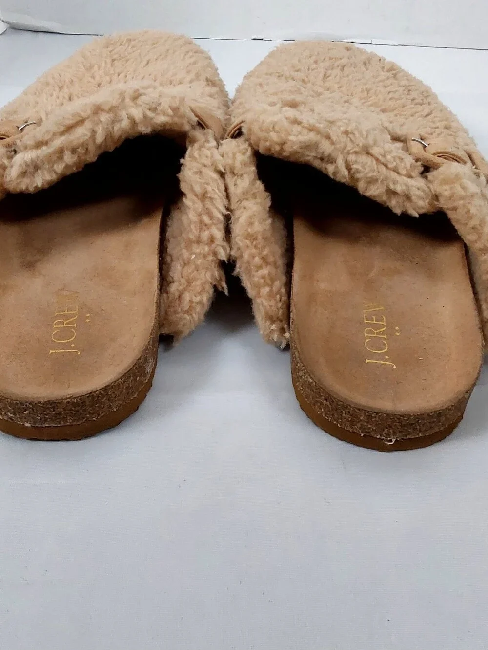 J Crew Buckle clog slippers